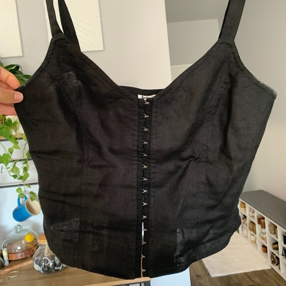 Reformation Linen Corset Top - Picture 1 of 5